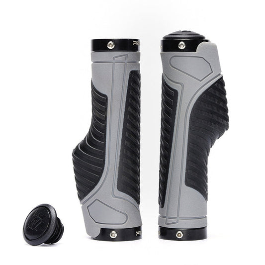 PROMEND GR-504 1 Paire Revêtement de poignée de vélo ergonomique en TPR (noir gris)