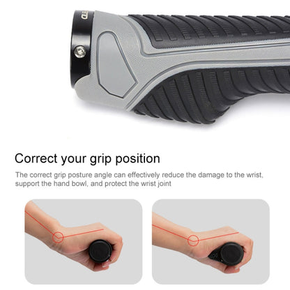 PROMEND GR-504 1 Pair TPR Ergonomic Ball Bicycle Grip Cover (Black Grey)