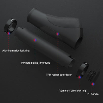 PROMEND GR-506 1 Paire Revêtement en Caoutchouc Ergonomique pour Poignées de Vélo (130mm+130mm)