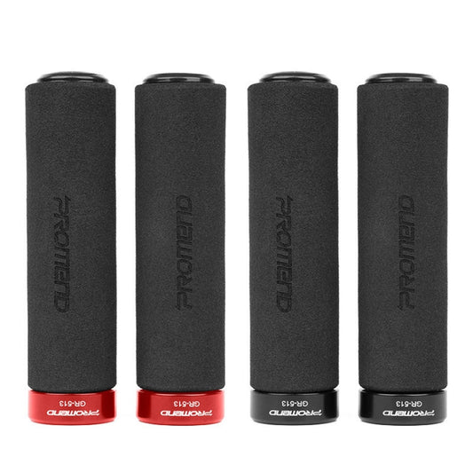 PROMEND GR-513 1 paire de poignées de vélo antidérapantes en éponge absorbant la sueur (noir et rouge)