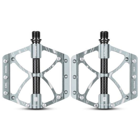 PROMEND PD-M52C 1 Pair Bicycle Aluminum Alloy + Carbon Fiber Tube Bearing Pedals (Titanium Color)