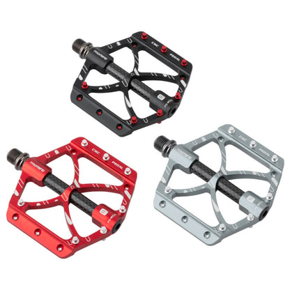 PROMEND PD-M52C 1 Pair Bicycle Aluminum Alloy + Carbon Fiber Tube Bearing Pedals (Black)