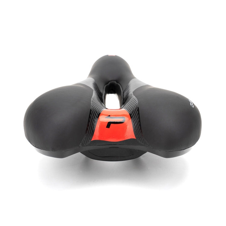 PROMEND SD-567 Hollow Breathable Silicone Racing Bicycle Saddle(Black Red)