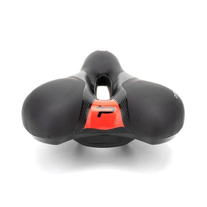 PROMEND SD-567 Hollow Breathable Silicone Racing Bicycle Saddle(Black Red)