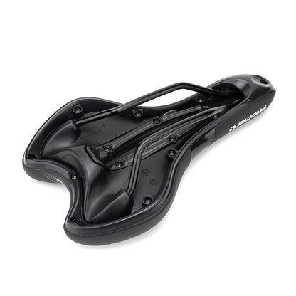PROMEND SD-567 Hollow Breathable Silicone Racing Bicycle Saddle(Black Red)