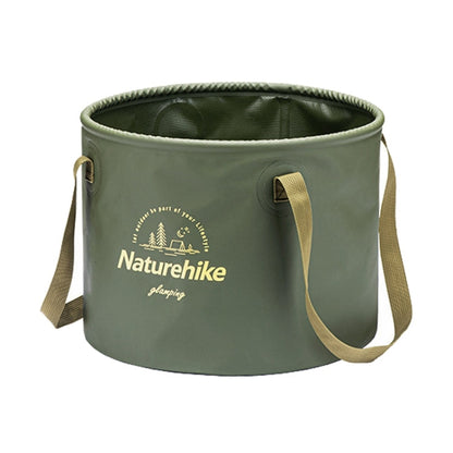 Naturehike NH20SJ040 20L PVC Outdoor Camping Foldable Water Storage Bucket (Army Green)