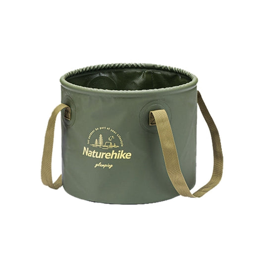 Naturehike NH20SJ040 Seau de camping pliable 10L en PVC pour stockage d'eau (Vert armée)
