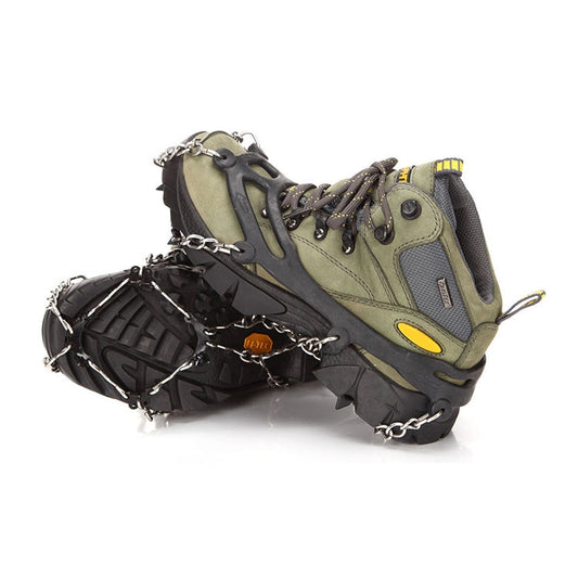 Crampons d'escalade d'extérieur AOTU AT8601 à 8 pointes, couvre-chaussures antidérapants pour la neige (Noir)