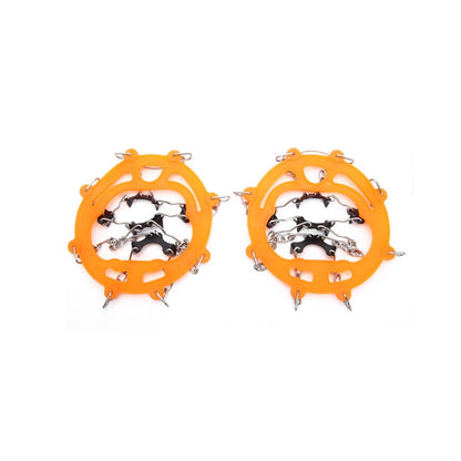AOTU AT8601 8 Spikes Outdoor Climbing Crampon Snow Non-slip Shoe Cover (Orange)