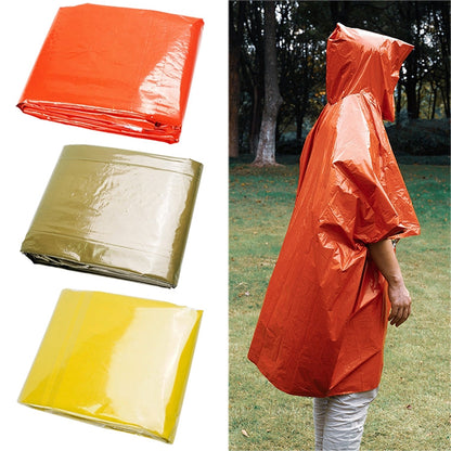 AOTU AT9052 Outdoor Camping Long First Aid Raincoat (Green)