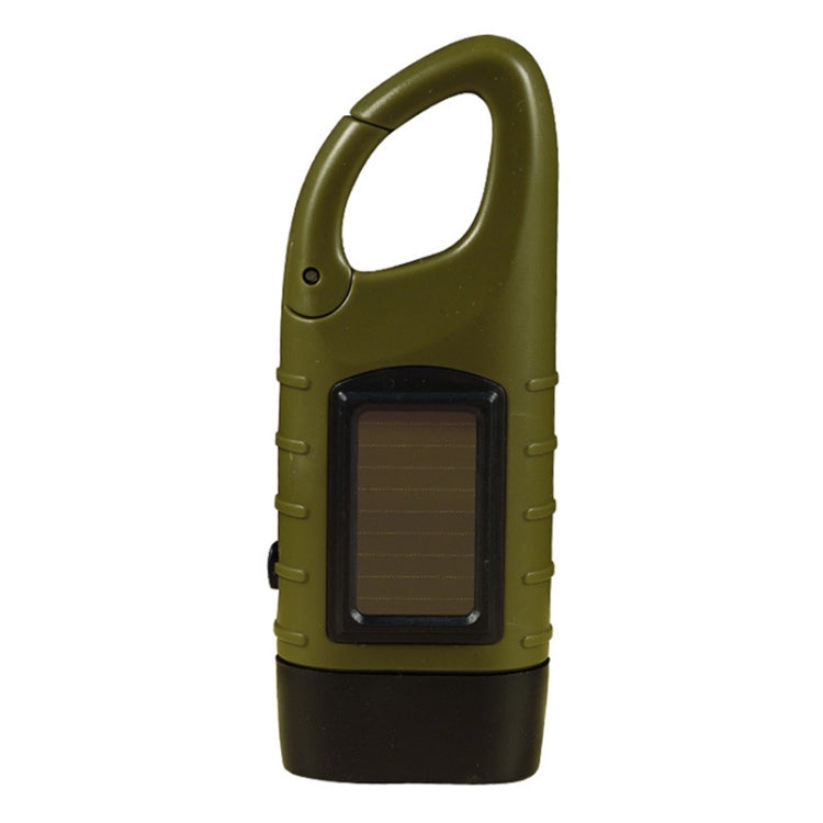 Lampe de poche d'urgence à LED à manivelle solaire extérieure AOTU AT5503 (Vert armée)