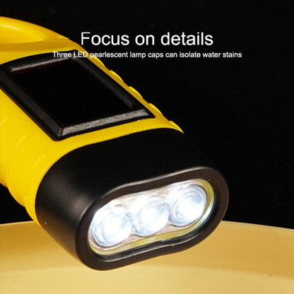 AOTU AT5503 Outdoor Solar Hand-Crank Power Emergency LED Flashlight(Black)