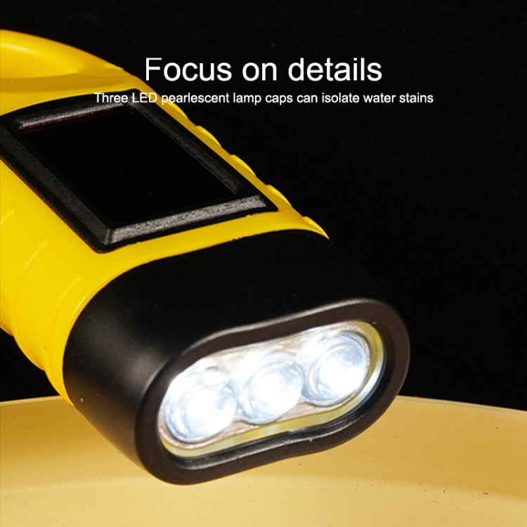 AOTU AT5503 Outdoor Solar Hand-Crank Power Emergency LED Flashlight(Yellow)