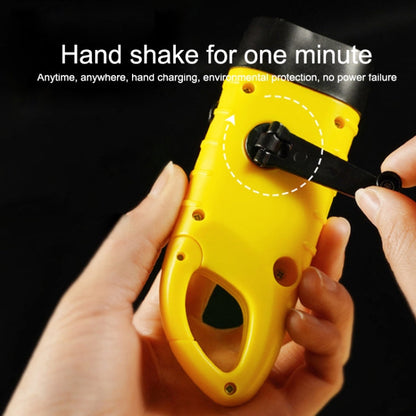 AOTU AT5503 Outdoor Solar Hand-Crank Power Emergency LED Flashlight(Black)