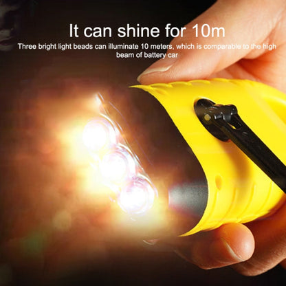 Lampe de poche d'urgence à LED à manivelle solaire extérieure AOTU AT5503 (Vert armée)