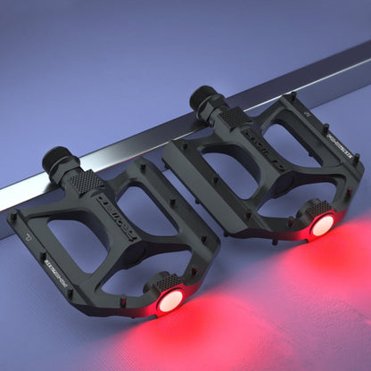 PROMEND PD-M28E 1 Pair Bicycle Aluminum Alloy DU Bearings Pedals with LED