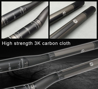 TOSEEK Full Carbon Fiber Road Bike Bent Handlebar, Size: 620mm (Matte)