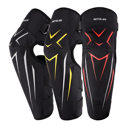 MOTOLSG 2 in 1 Knee Pads Motorcycle Bicycle Riding Warm Fleece Soft Protective Gear with CE Protector (Black White)