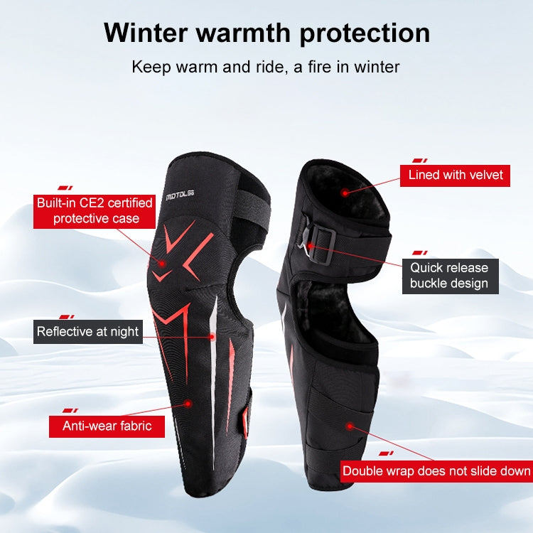 MOTOLSG 2 in 1 Knee Pads Motorcycle Bicycle Riding Warm Fleece Soft Protective Gear with CE Protector (Black Yellow)