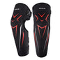 MOTOLSG 2 in 1 Knee Pads Motorcycle Bicycle Riding Warm Fleece Soft Protective Gear (Black Red)