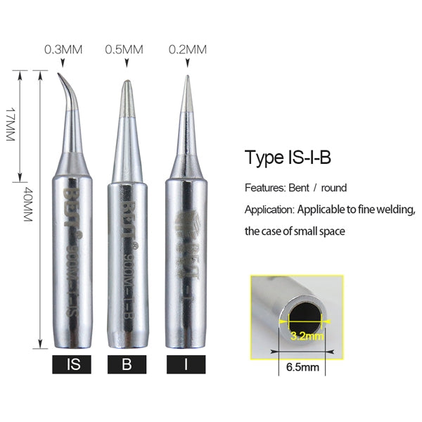 10 PCS BEST Lead Free Series Soldering Tip Welding Contact Head 900M-T-B