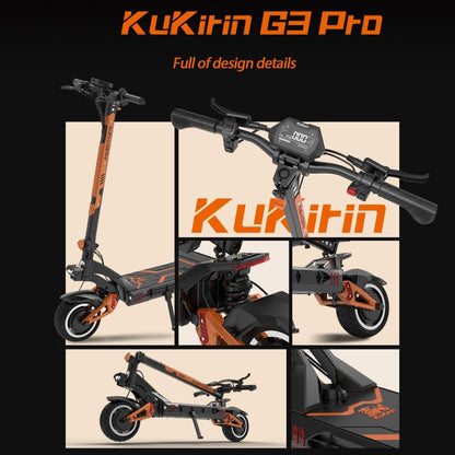 [EU Warehouse] Kukirin G3 Pro 10 inch Tires 2400W 52V 23.4AH Three-speed Folding Electric Offroad Scooter with LED Display
