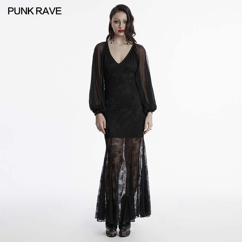 Robe de Soirée Chauve-Souris Gothique Calliope Punk Rave