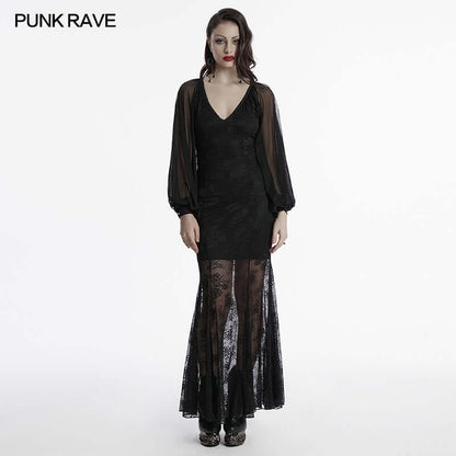 Robe de Soirée Chauve-Souris Gothique Calliope Punk Rave