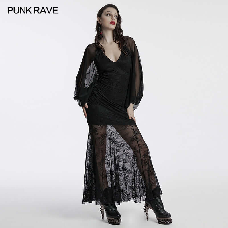 Robe de Soirée Chauve-Souris Gothique Calliope Punk Rave