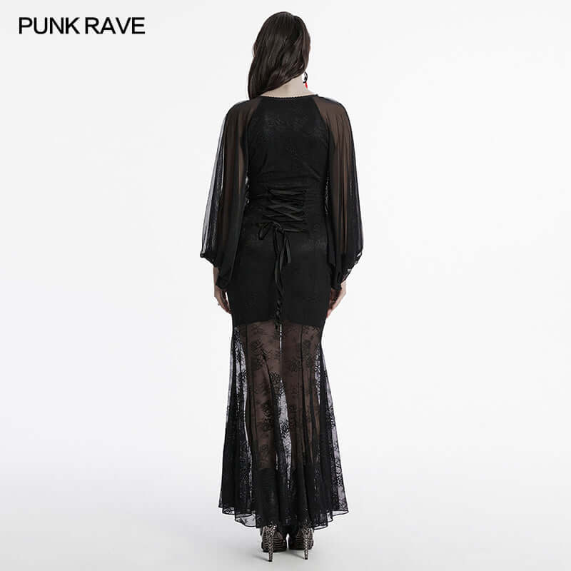 Robe de Soirée Chauve-Souris Gothique Calliope Punk Rave