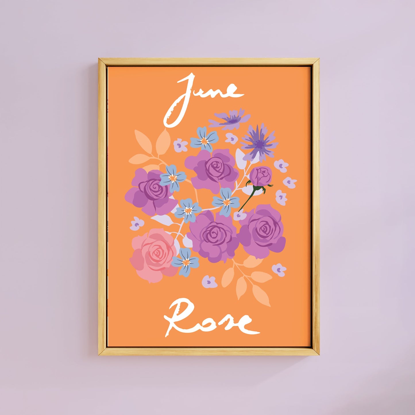 JUNE ROSE BIRTH FLOWER PRINT