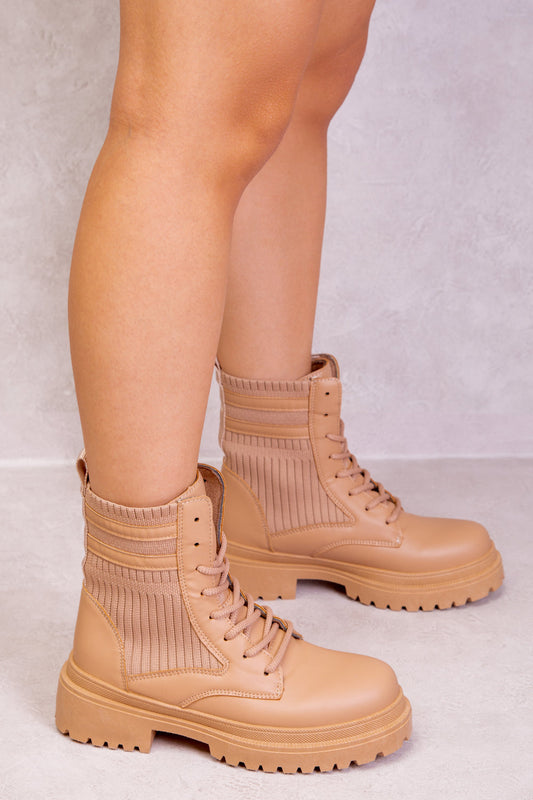 Bonnie Chunky Ankle Boots - Camel