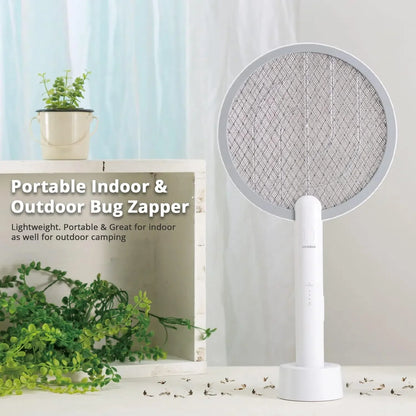Senelux Electric Fly Swatter, Bug Zapper 2in-1 Racket Fly Killer USB Rechargeable Fly Zapper