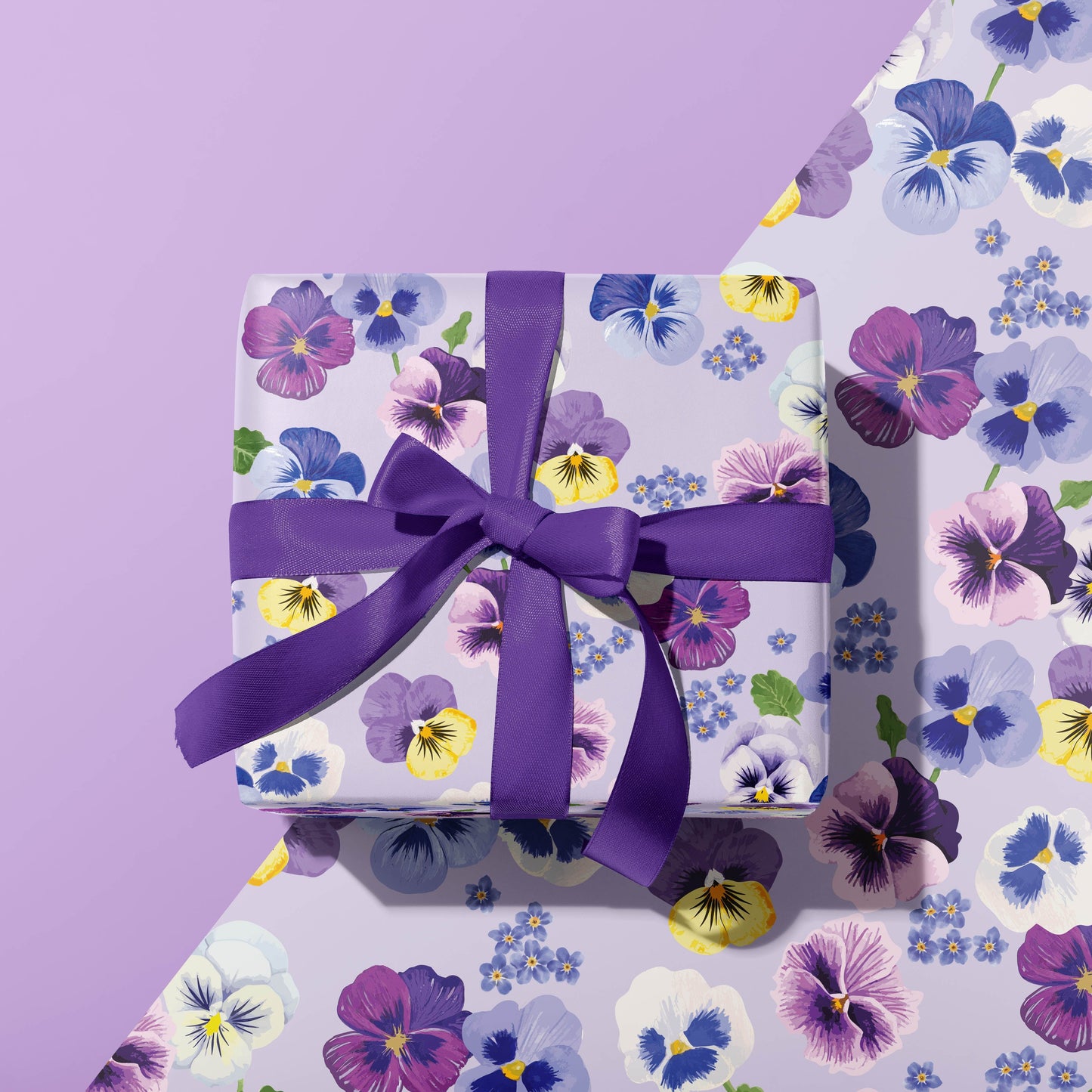 PANSY PARTY GIFT WRAP SHEET