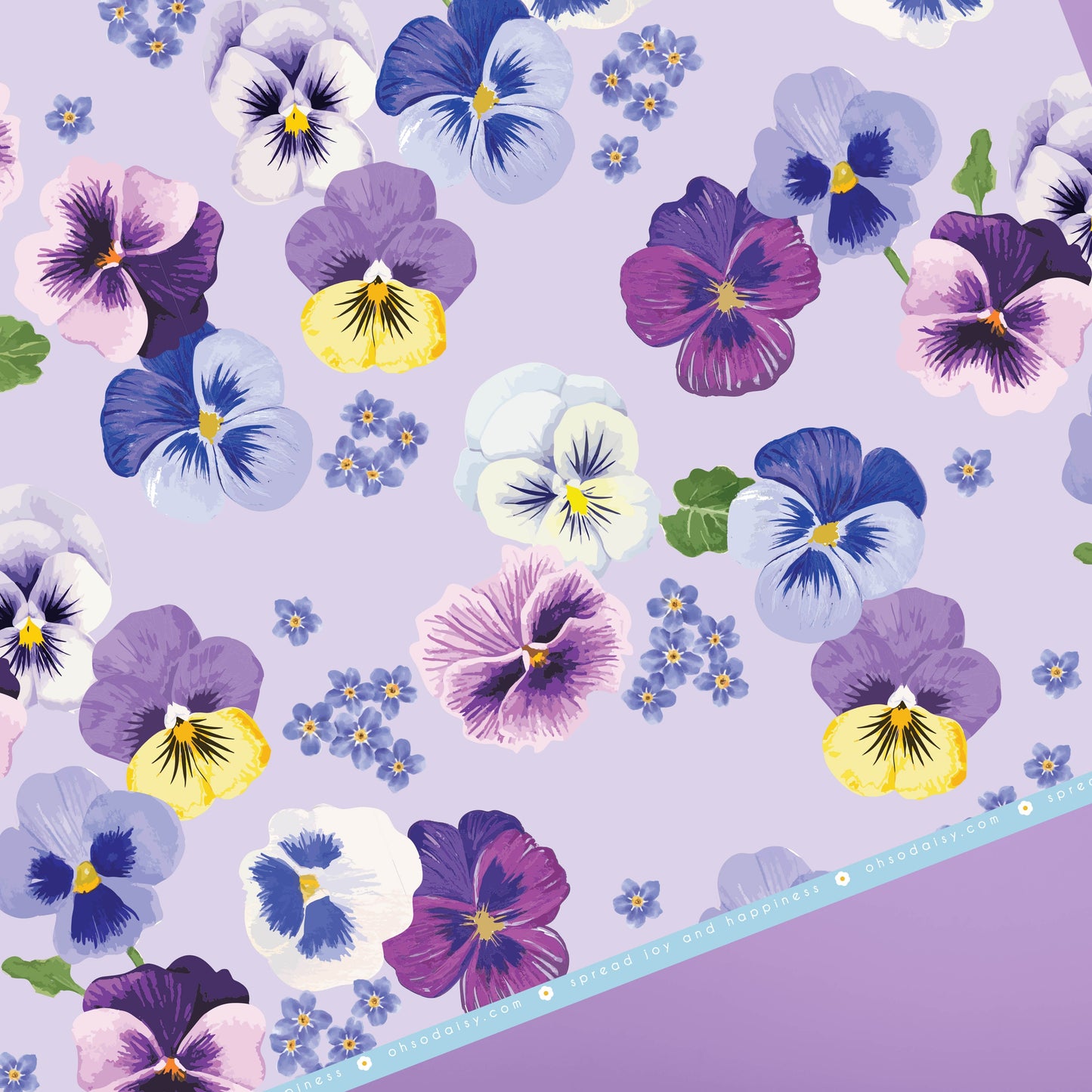 PANSY PARTY GIFT WRAP SHEET