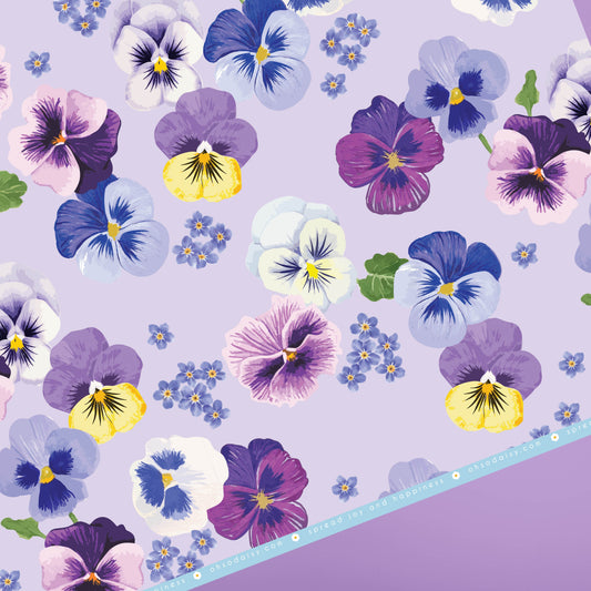 PANSY PARTY GIFT WRAP SHEET