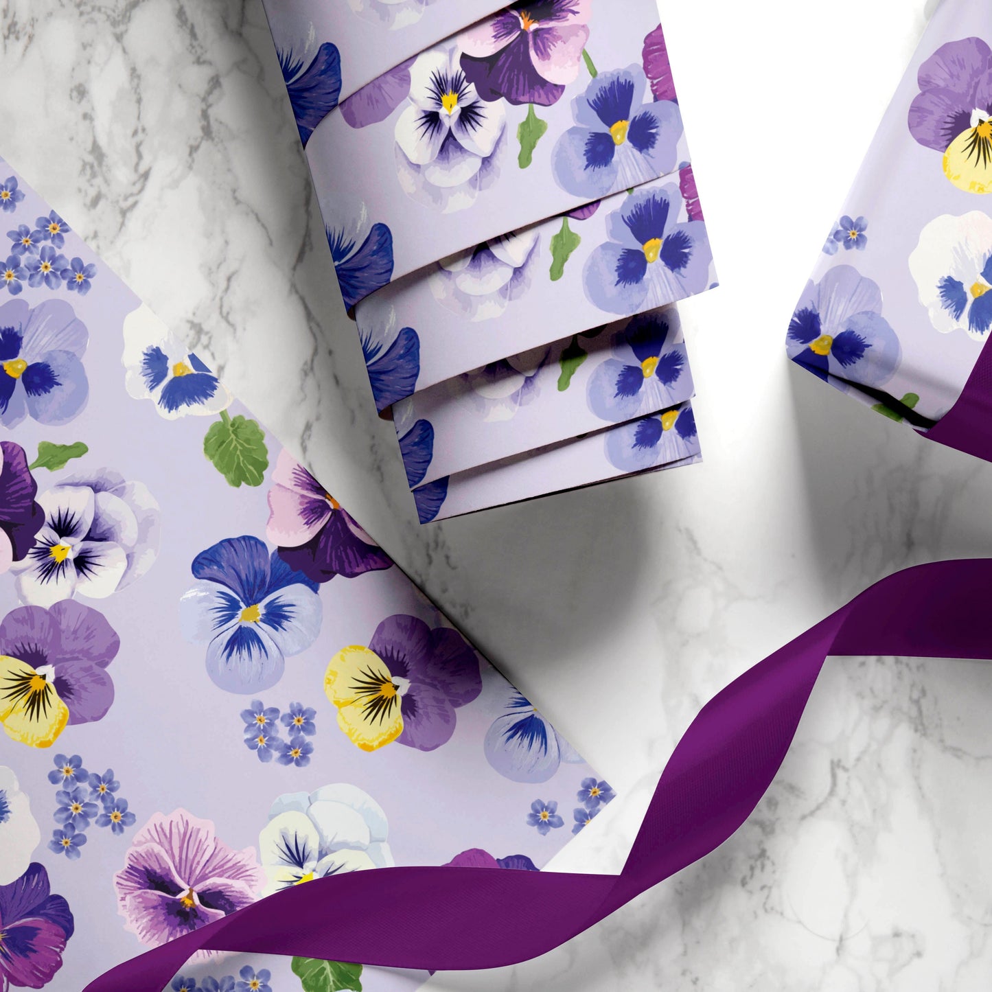 PANSY PARTY GIFT WRAP SHEET