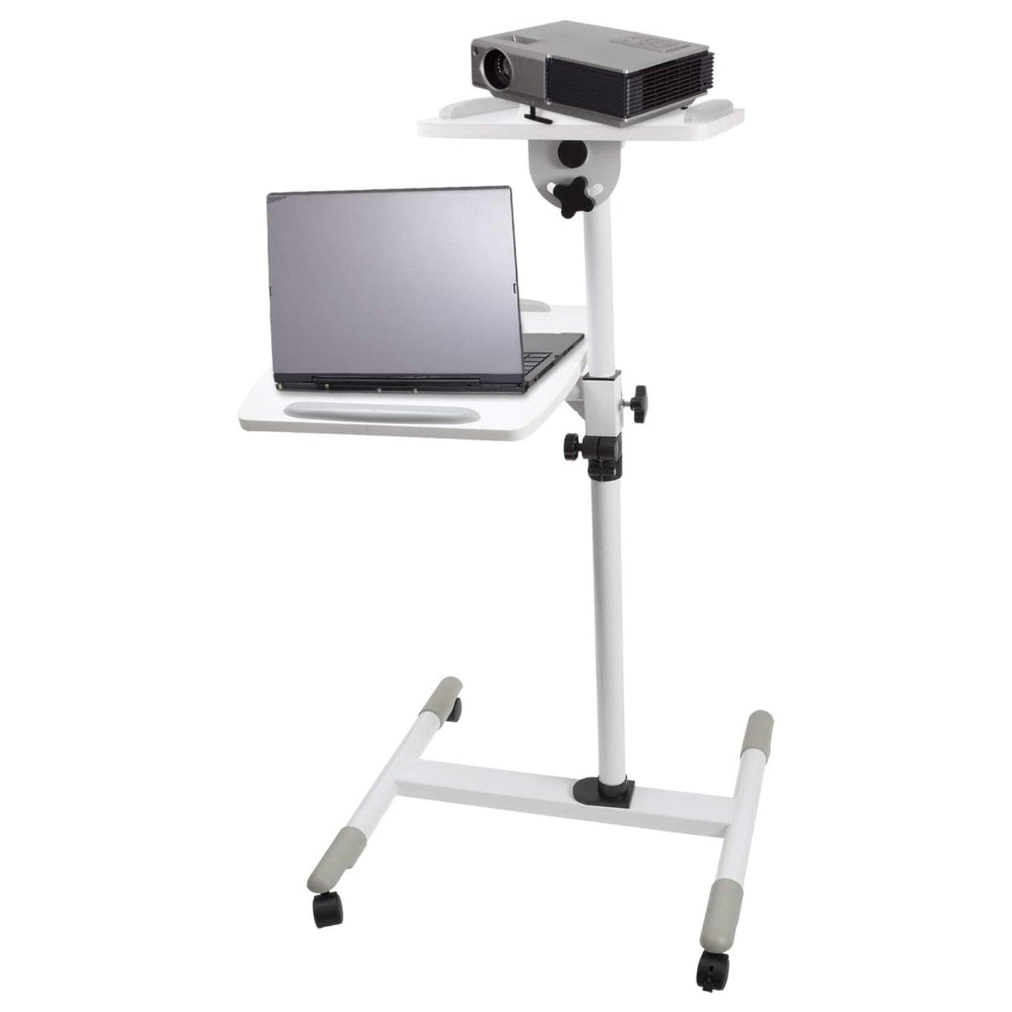 Station de travail mobile et support de projecteur ProperAV - Blanc