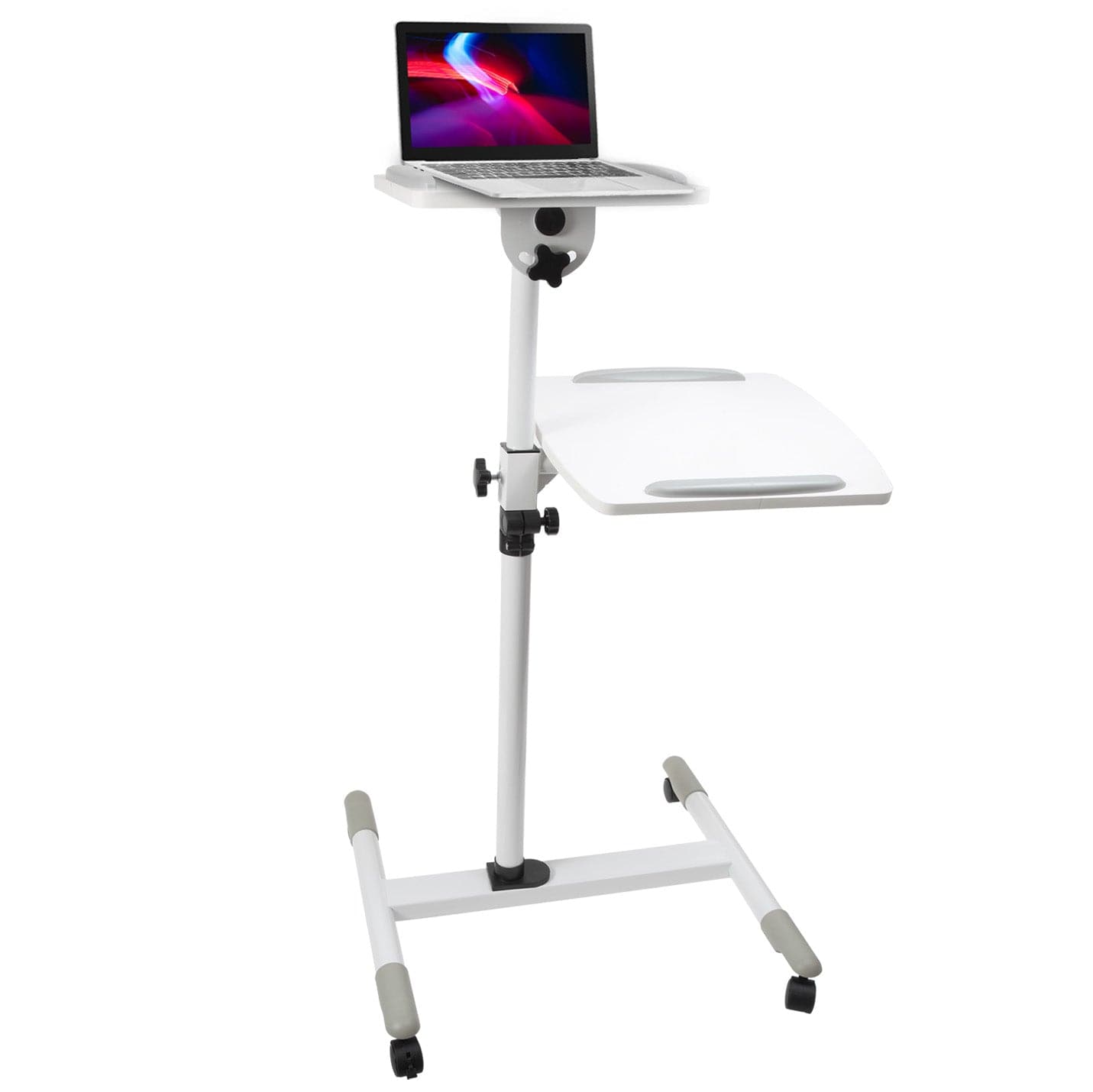 Station de travail mobile et support de projecteur ProperAV - Blanc