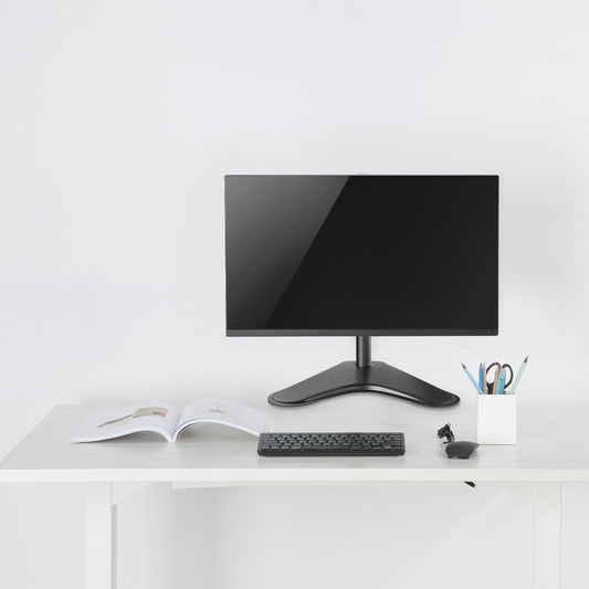ProperAV Desk Monitor Stand 17" - 34" Freestanding Base VESA Max 100x100