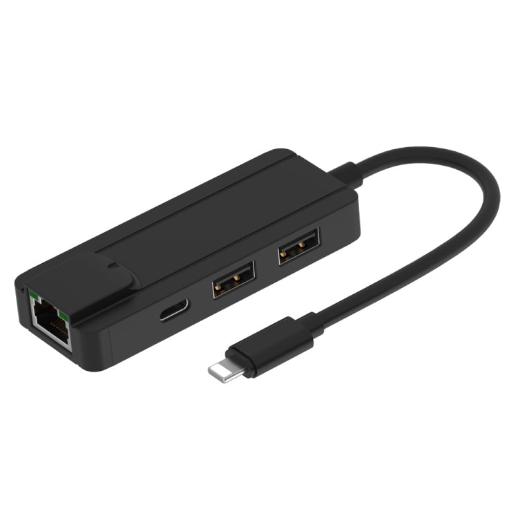 Adaptateur USB 2.0 Hub RJ45 vers 8 broches Onten 75002 (noir)