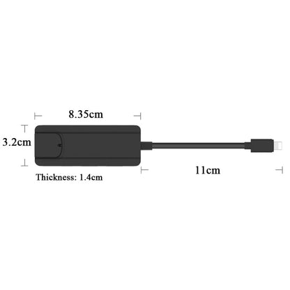 Adaptateur USB 2.0 Hub RJ45 vers 8 broches Onten 75002 (noir)