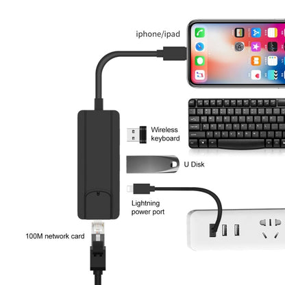 Adaptateur USB 2.0 Hub RJ45 vers 8 broches Onten 75002 (noir)