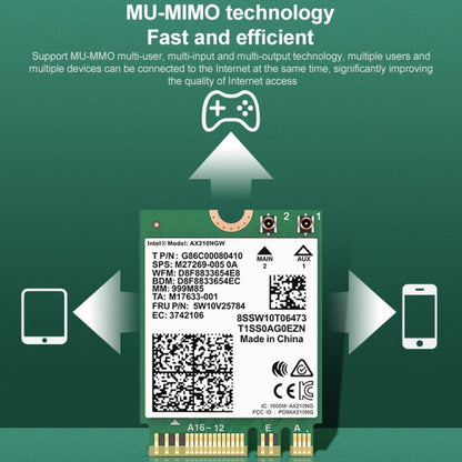 COMFAST AX210 vPro-M 5374Mbps Bluetooth 5.2 Tri-band Wireless Network Card