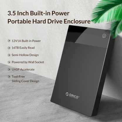 Boîtier de disque dur portable ORICO 3599U3 2,5 / 3,5 pouces USB3.0, prise américaine (noir)