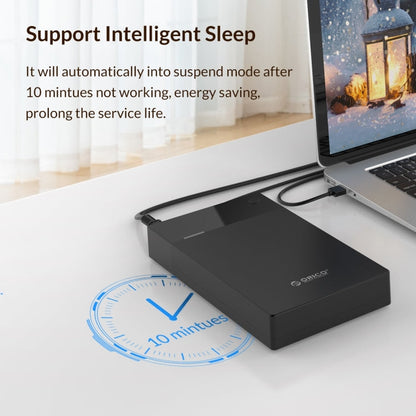 Boîtier de disque dur portable ORICO 3599U3 2,5 / 3,5 pouces USB3.0, prise américaine (noir)