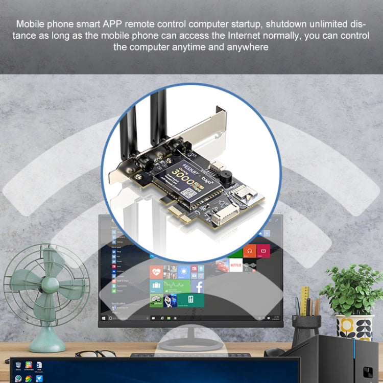 Carte réseau EDUP AX200SW 3000Mbps avec contrôle à distance pour allumer et éteindre l'ordinateur