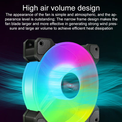 COOLMOON CM-JD1 Jade Ring RGB Case Cooler (Black)
