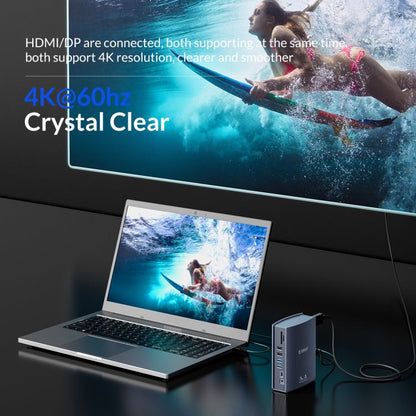 Station d'accueil HUB USB-C 15-en-1 ORICO CDH-15N-GY-BP