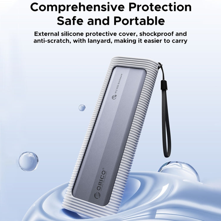 ORICO AXM2-G2-V1-GY-BP M.2 NVMe SSD Enclosure with Silicone Protective Case & Type-C+USB Cable